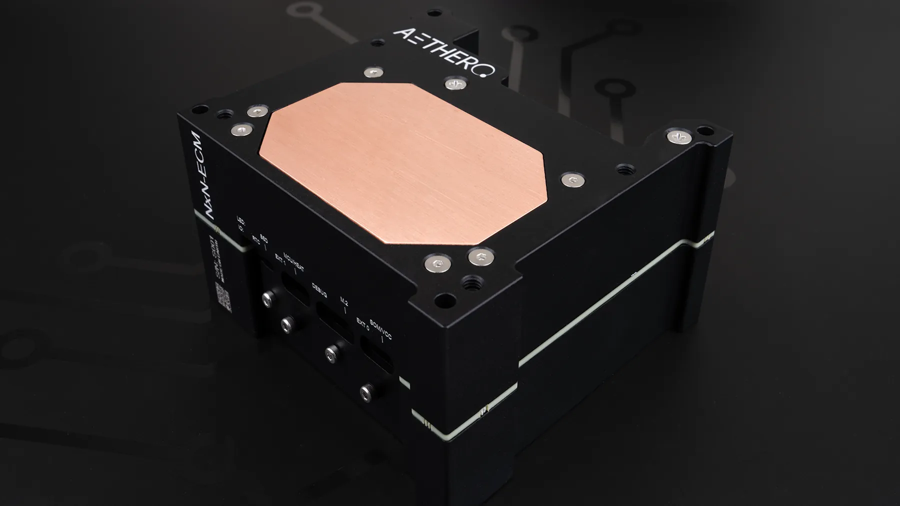 NxN-ECM top view with copper thermal plate